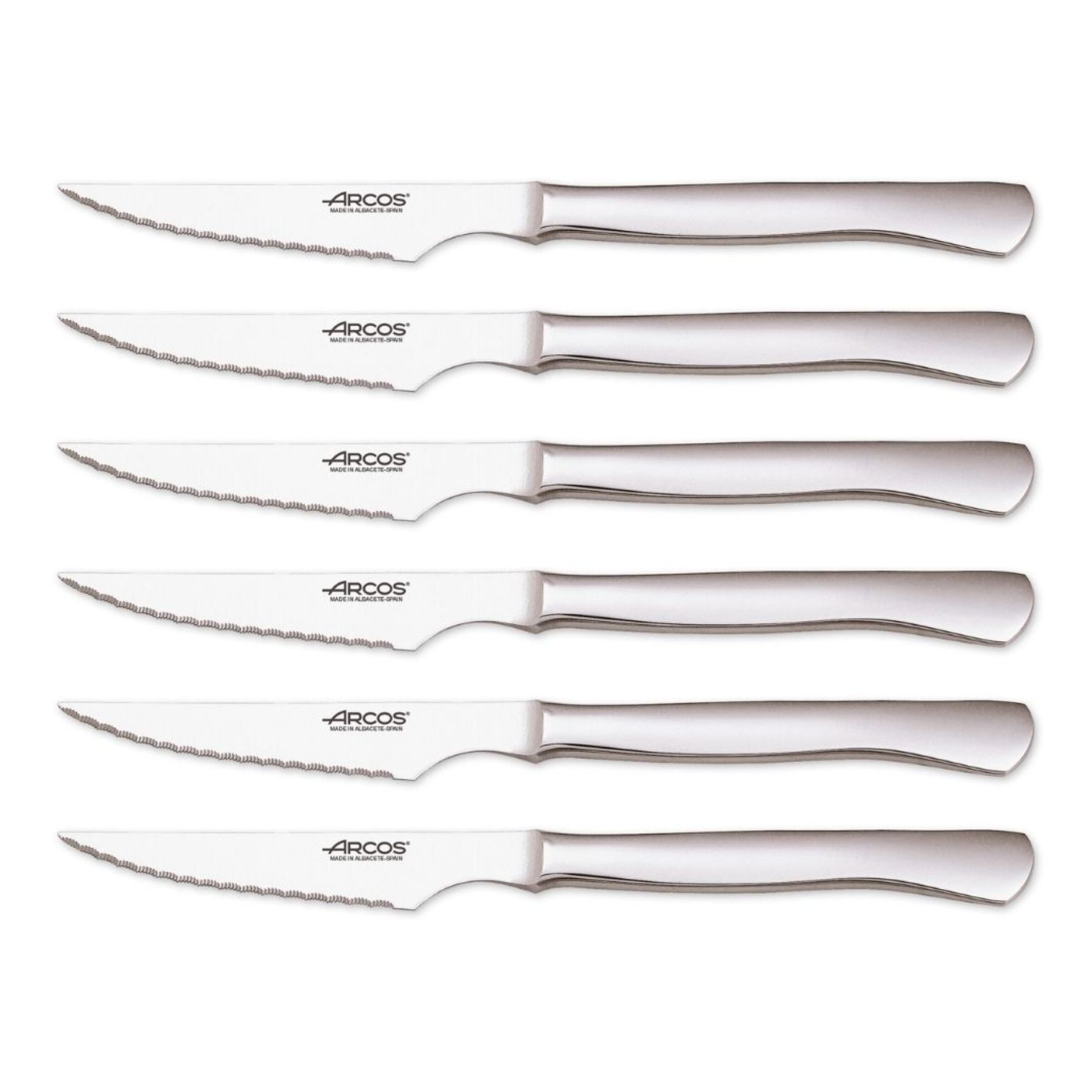 Coffret de 6 couteaux à steak lame microdentée